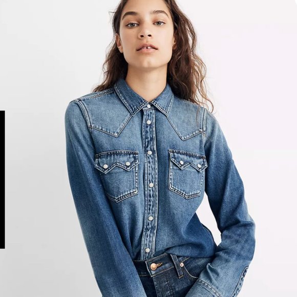 Madewell western denim shirt - Picture 5 of 6
